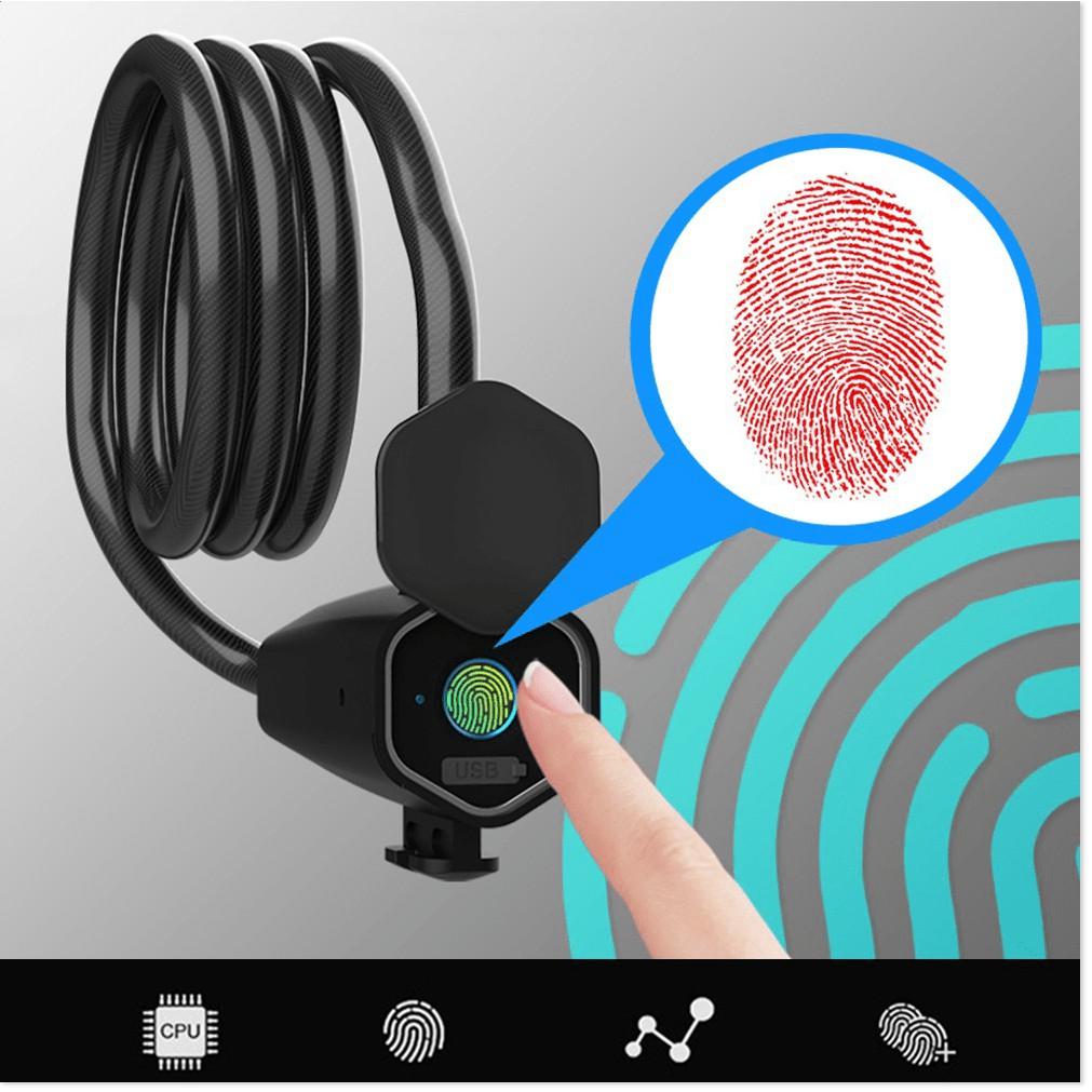 Cáp khoá chống cắt dùng Vân Tay APP