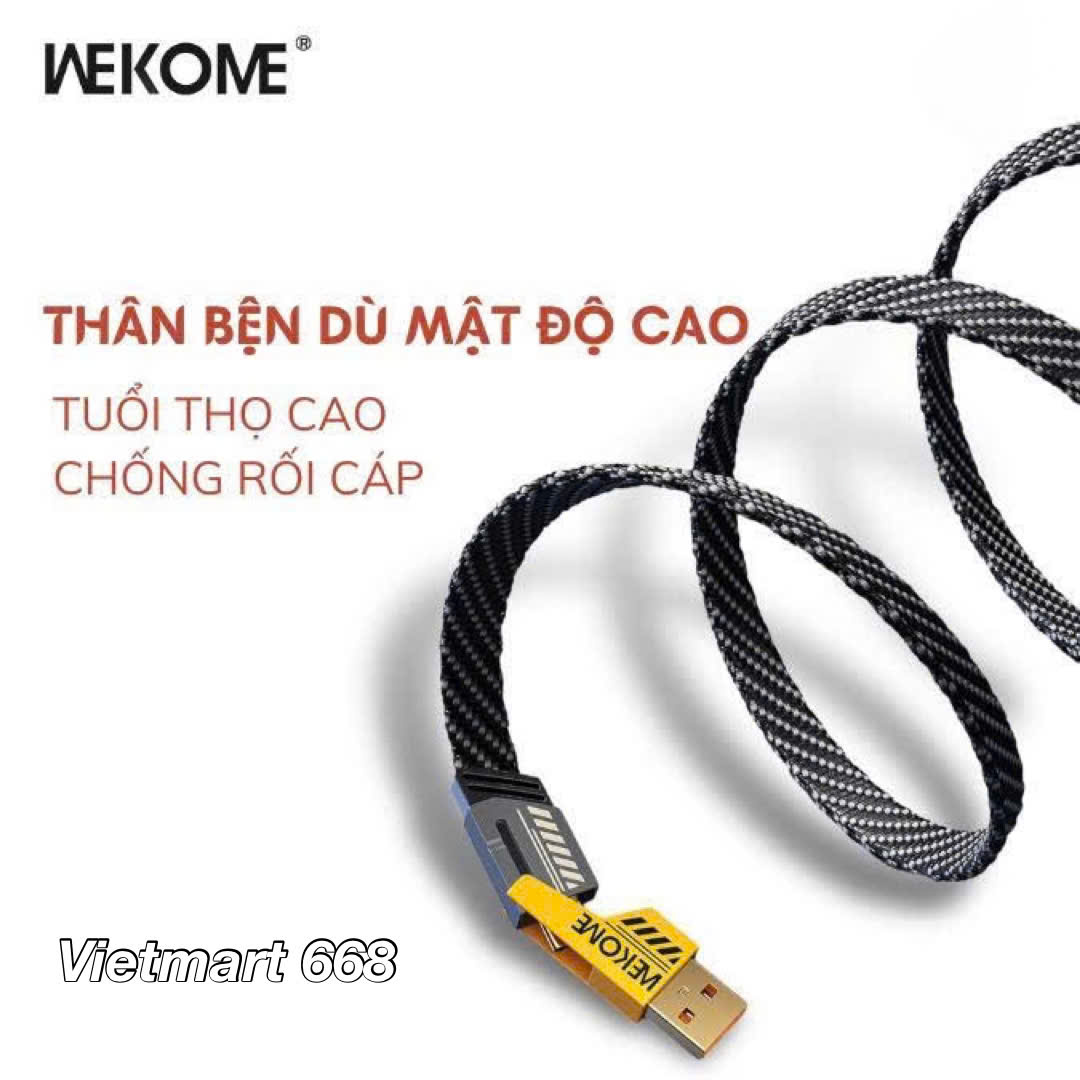 Cáp Sạc Nhanh Đa Năng 4in1 Wekome WDC-26 USB+C &gt; C+L Công Suất Lên Đến 65W/ 27W - Hàng Chính Hãng