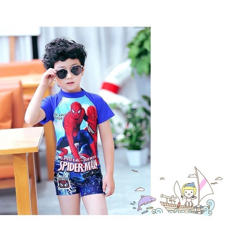 Bộ bơi liền thân siêu anh hùng cho bé trai Boi021 hè siêu ngầu cho bé size từ nhí đến đại lên tới 48kg