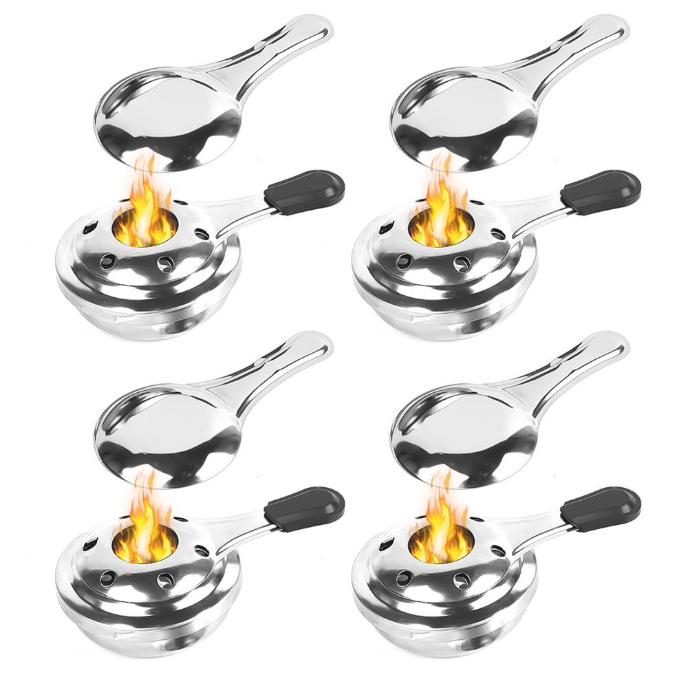 Stainless Steel Camping Alcohol Stoves Portable Picnic BBQ Furnace Cheese Hotpot Alcohol Stoves Outdoor Cooking Furnace Household Cheese Stoves