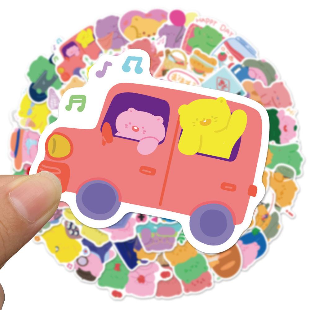 Sticker phong cách hàn quốc,nhật bản hoạt hình cute trang trí mũ bảo hiểm, guitar, ukulele, điện thoại,sổ,laptop-mẫu S34