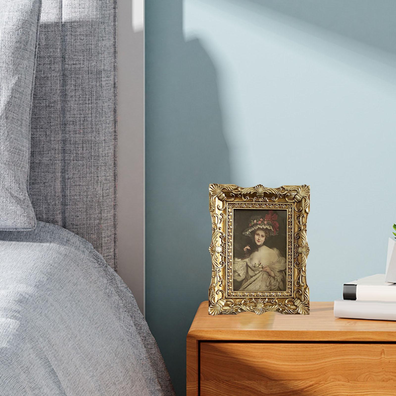 Photo Frame Picture Holder Embossed Frame Ornate for Living Room Home Decor