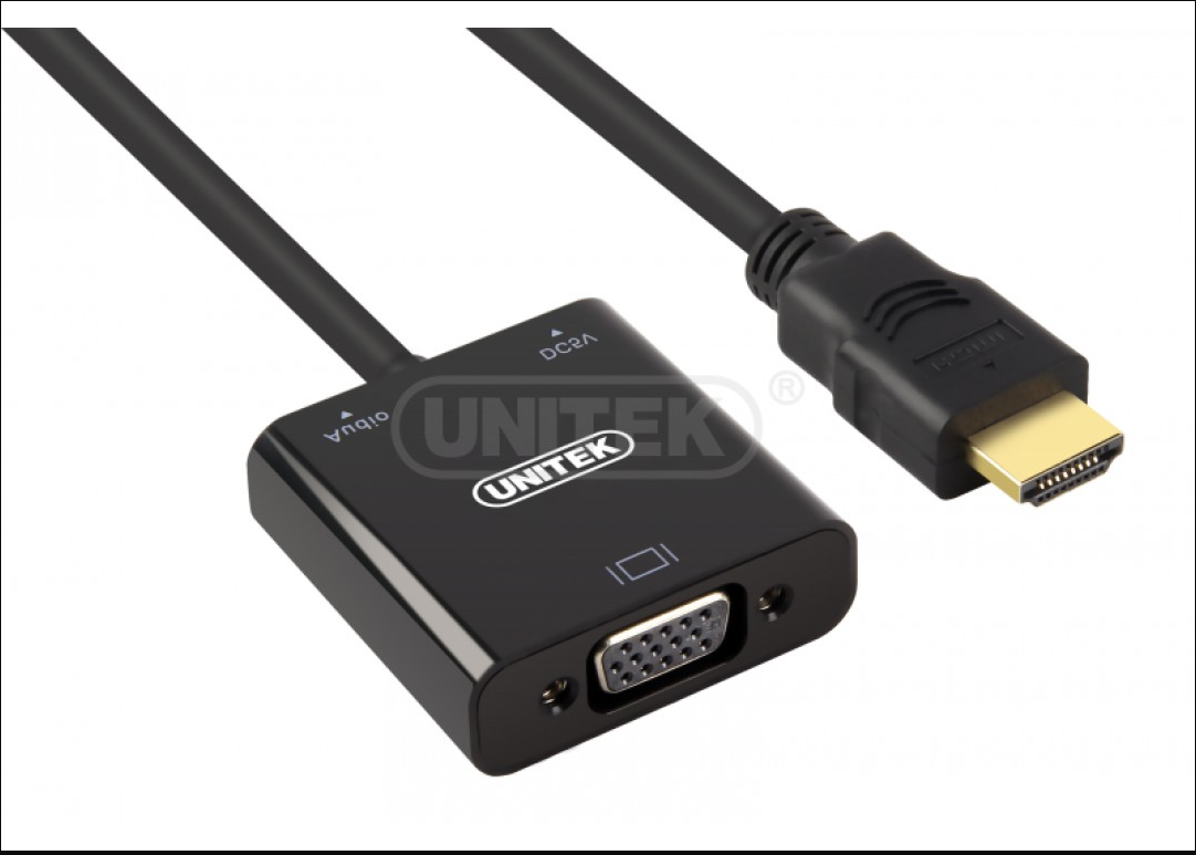 Cáp Chuyển Đổi HDMI Sang VGA Có Audio 15cm Y6355 UNITEK- Hàng Nhập Khẩu