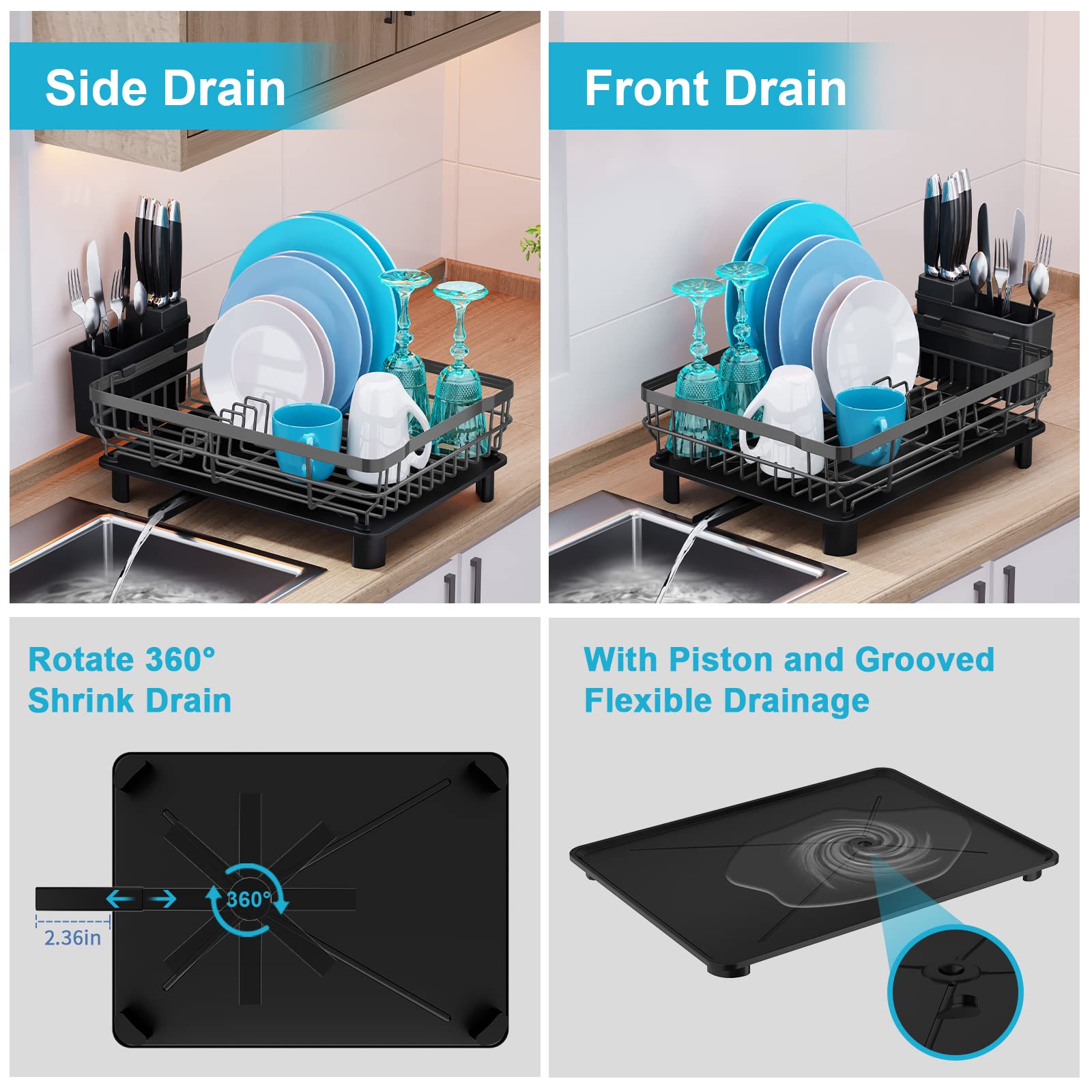 Kệ Úp Ráo Nước Chén Dĩa, Dụng Cụ Ăn Uống MOUKABAL Kitchen Shelf