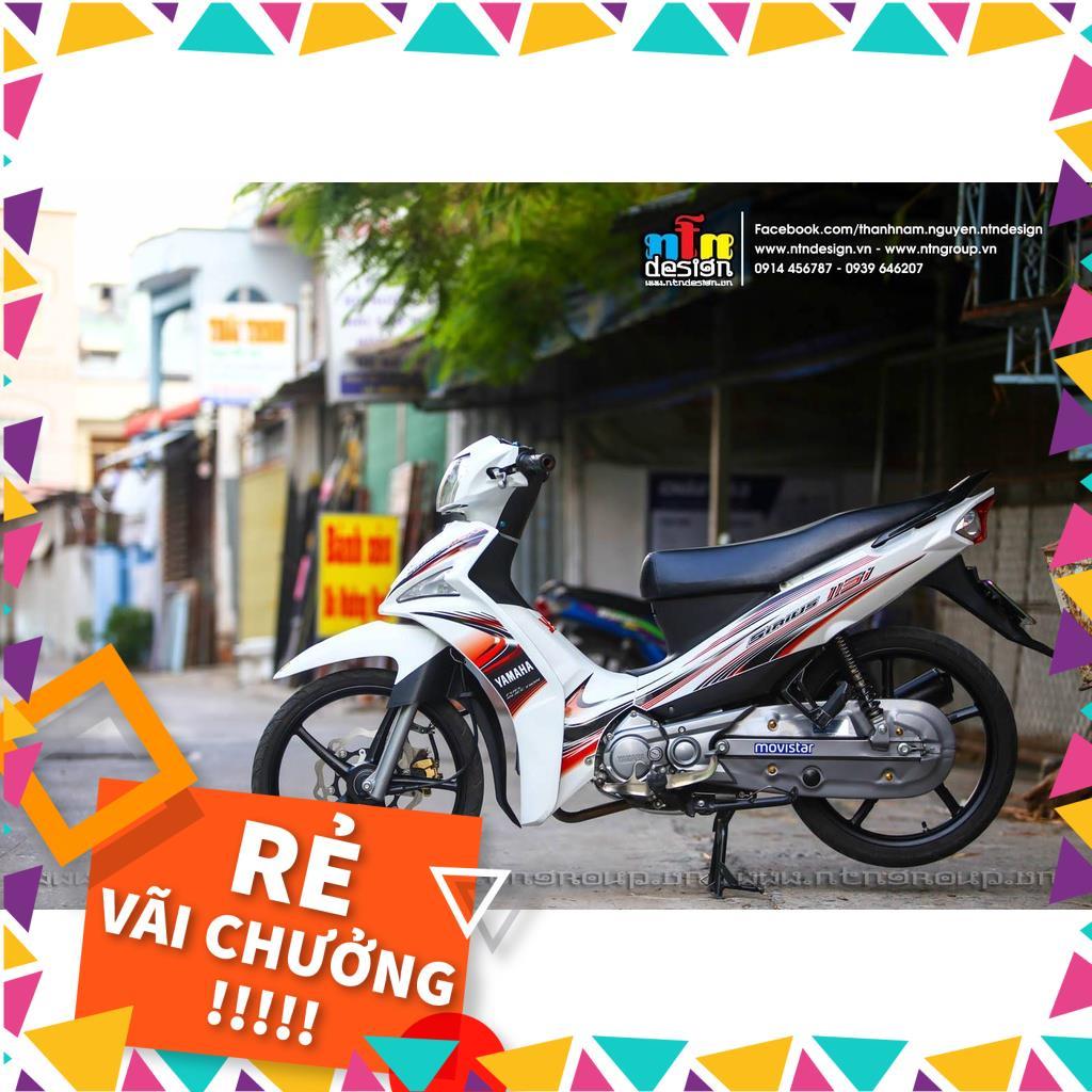 Tem Rời Sirius FI 115 Mẫu Sọc Trắng Đen Đỏ