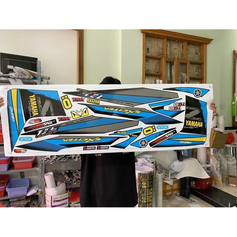 Tem rời dành cho Exciter 2010 sọc xanh đen