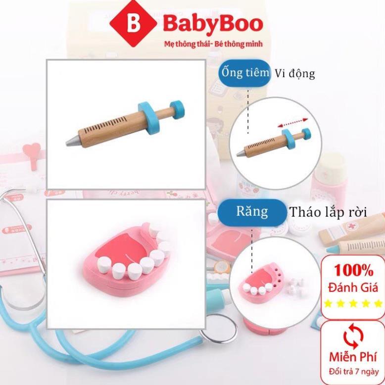 Đồ chơi bác sĩ  HÀNG CAO CẤP  Bộ đồ nghề bác sĩ chất liệu gỗ, giúp bé phát triển tư duy học hỏi