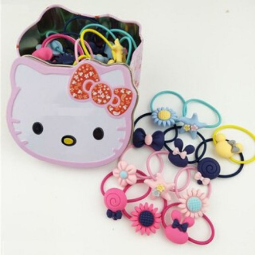 Hộp dây buộc tóc kitty sắt