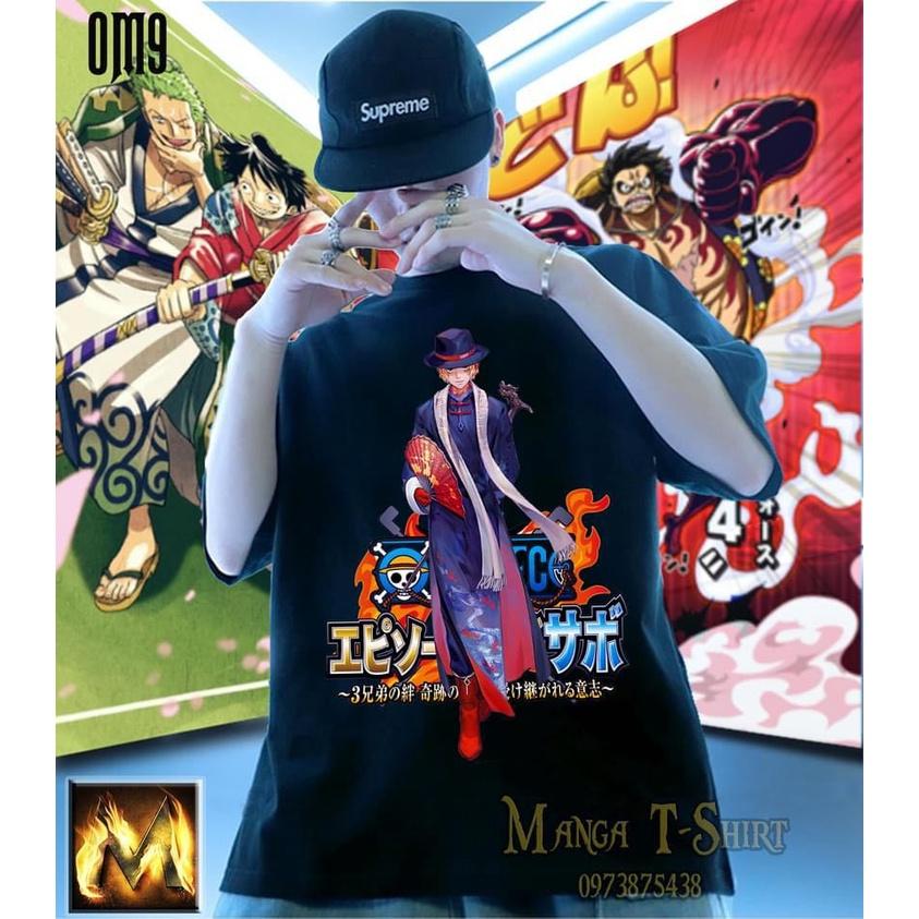 ÁO THUN UNISEX BIGSIZE HẢI TẶC LUFFY ĐỘI NÓN CẦM QUẠT LỬA