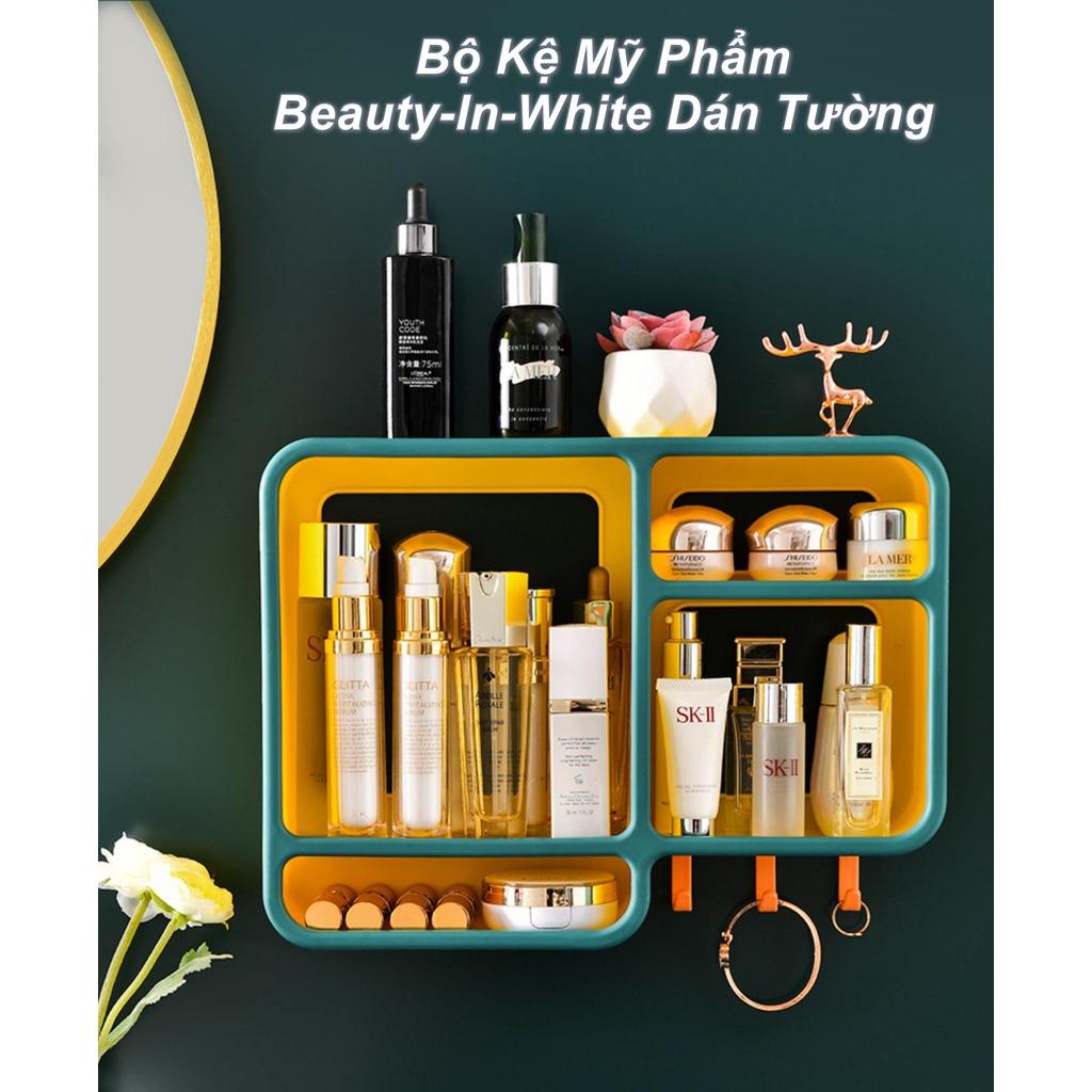 Bộ Kệ Mỹ Phẩm Beauty-In-White Dán Tường PP Super Holder - Home and Garden