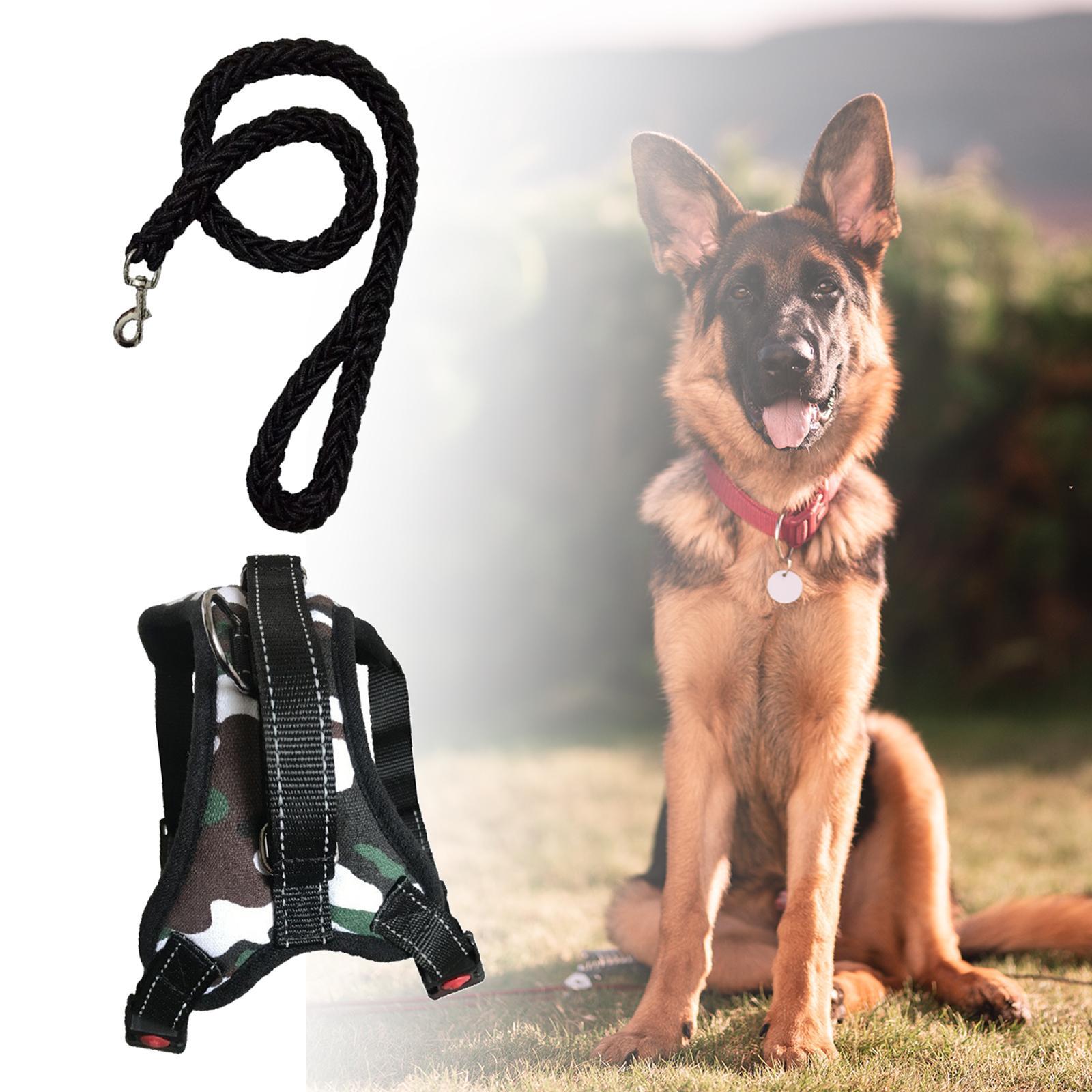 Dog Harness and Dog Leash Reflective Pet Chest Strap Comfortable for Walking M