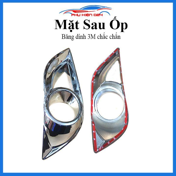 Ốp viền đèn gầm trước mạ crom cho xe BT50 BT-50 2015-2016-2017-2018-2019-2020-2021