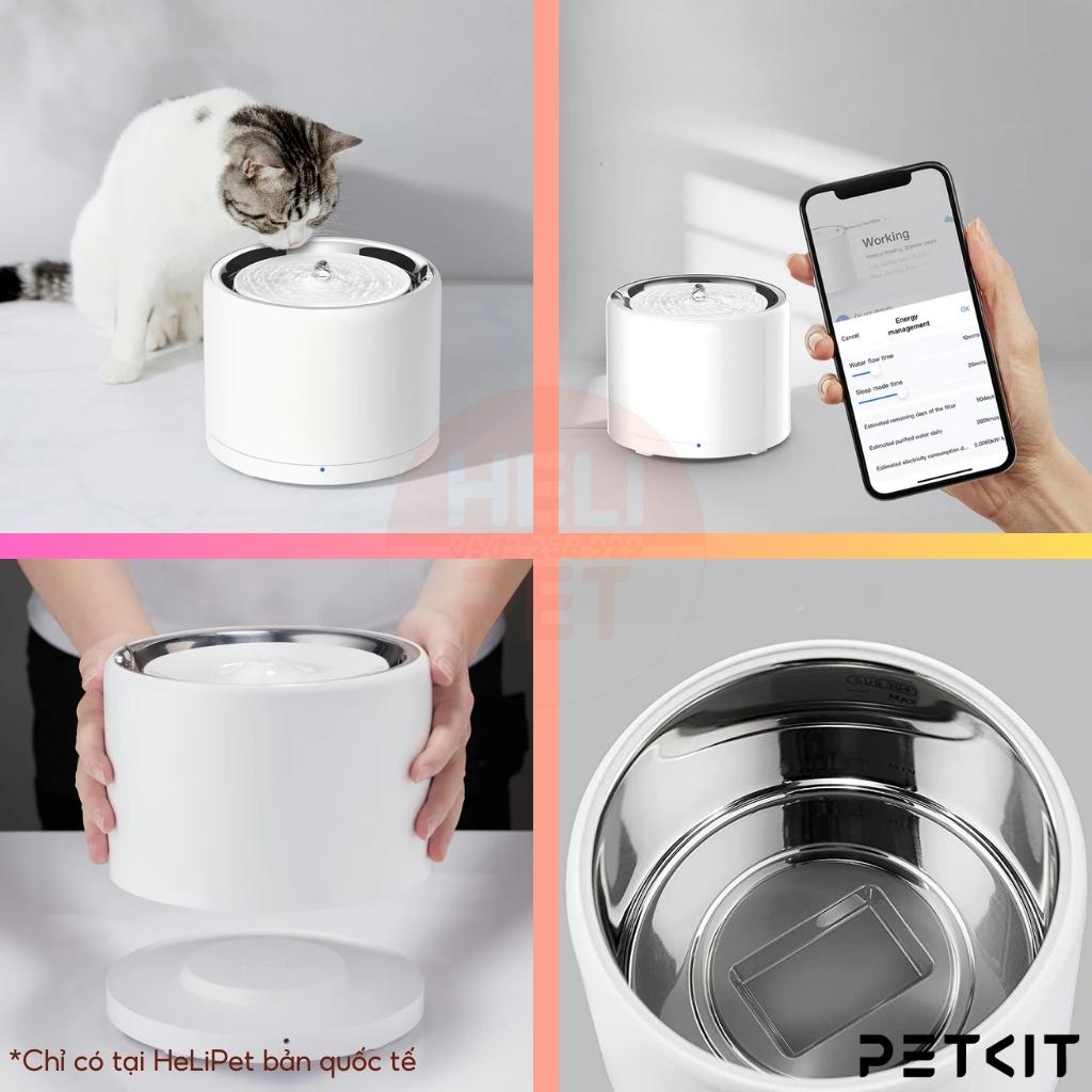 Máy lọc nước cho mèo PETKIT Eversweet 6 chất liệu Inox 304 và nhựa ABS sử dụng bơm không dây thế hệ 6 - HeLiPet