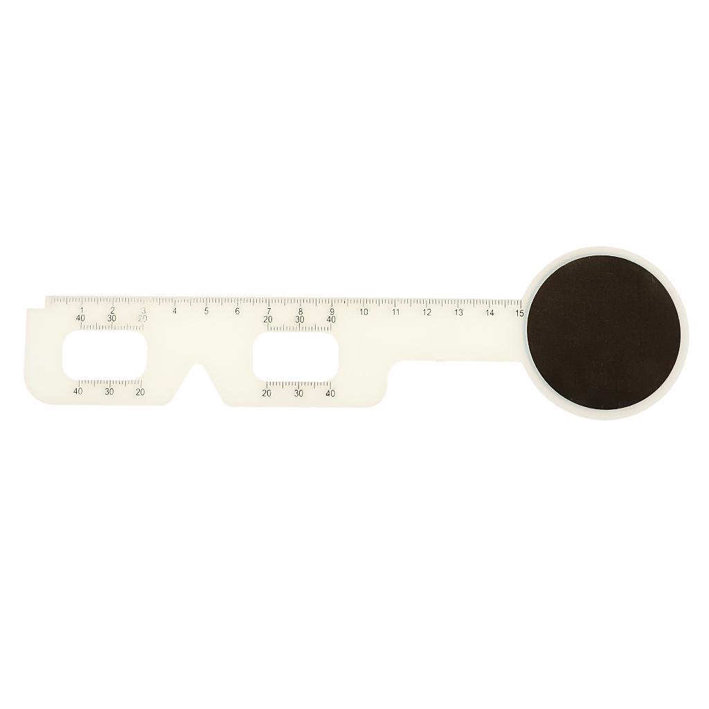 2xBeige Dam Board Optical Pupil Distance Ruler Plastic Ophthalmic PD Ruler