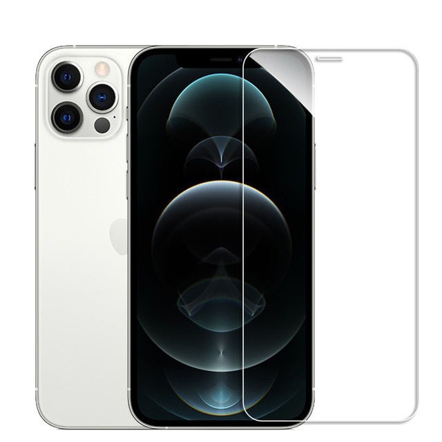 Miếng dán kính cường lực cho iPhone 12 / iPhone 12 Pro (6.1 inch) hiệu HOTCASE Kuzoom Độ cứng 9H, Vát cạnh 2.5D, bảo vệ màn loa, màn hình hiển thị Full HD - Hàng nhập khẩu