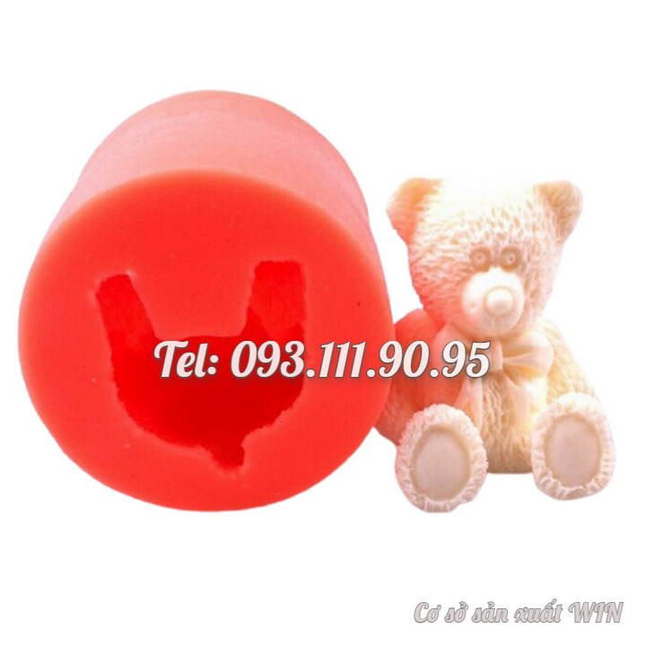 Khuôn silicon làm rau câu gấu Teddy - Mã số 1295