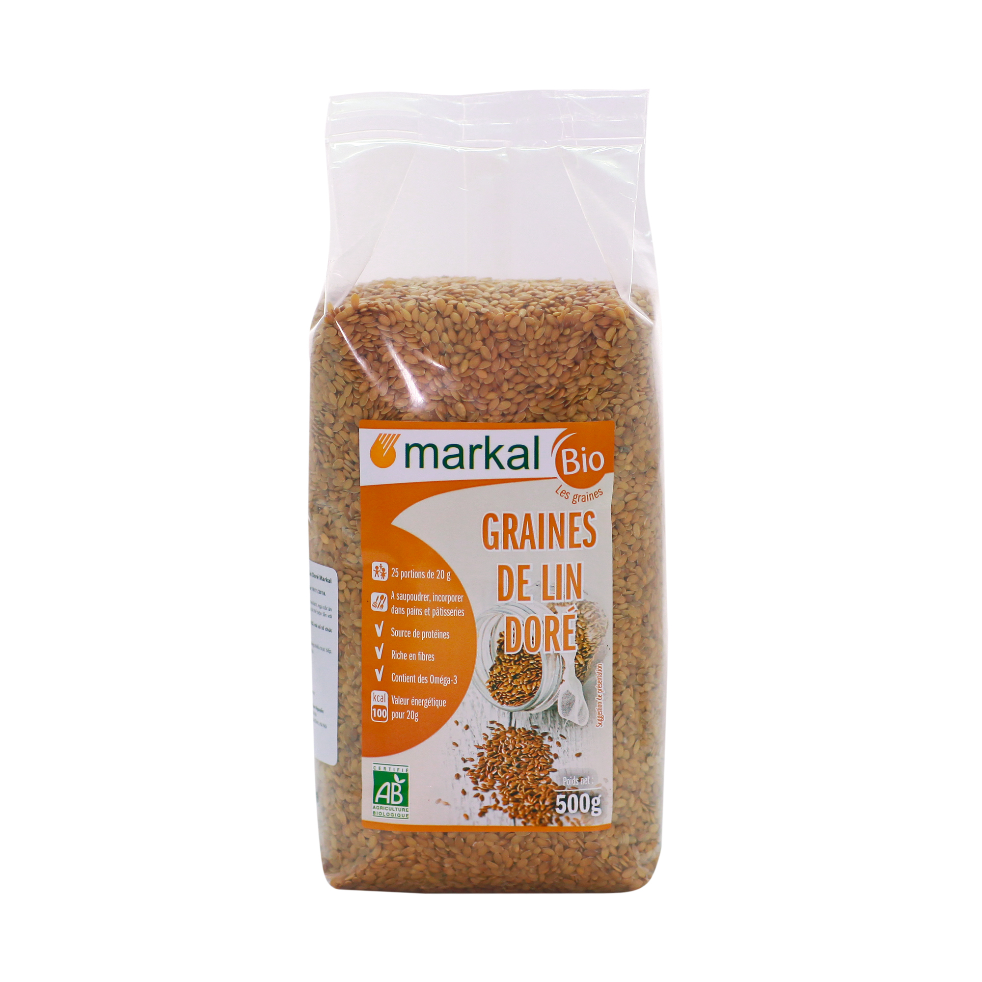 Hạt Lanh Vàng Hữu Cơ Markal 500g