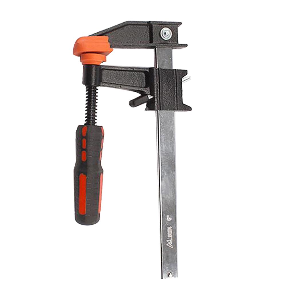 Wood Working Bar F Clamp Grip Ratchet Release Squeeze DIY Hand Gadget 6"