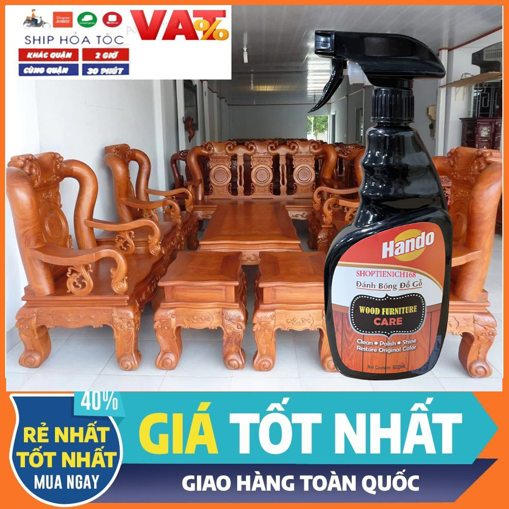 Chai xịt đánh bóng xóa vết xước và làm mới bảo dưỡng đồ gỗ Hando 600ml