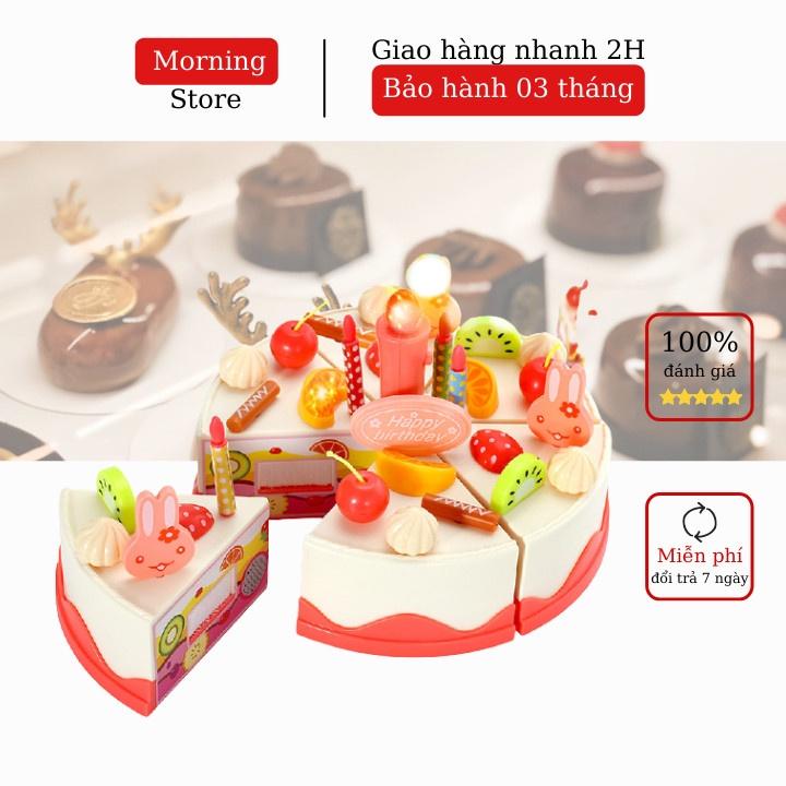 Đồ chơi BÁNH SINH NHẬT có đèn phát sáng, phát nhạc cho bé bằng nhựa PP an toàn làm quà tặng