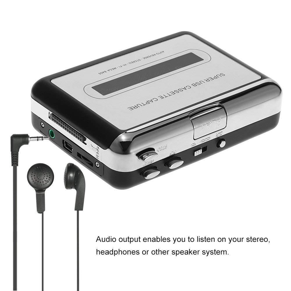 Máy Ghi Âm Băng Cassette Di Động Với Máy Ghi Âm Vii USB Tương Thích Với Laptop Và PC Băng Chuyển Đổi Cas