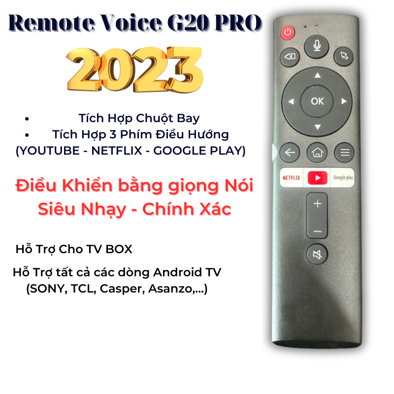 Điều khiển Chuột bay tìm kiếm giọng nói Air Mouse Remote Voice G20 PRO