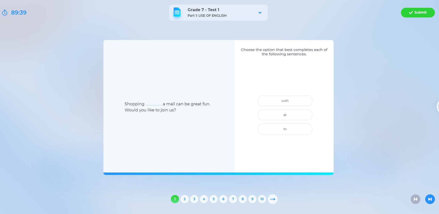 Ứng dụng bài kiểm tra Practice Tests 7