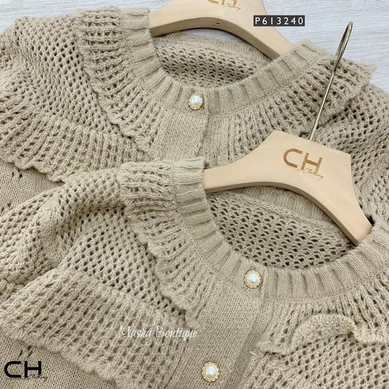 Áo len bèo freesize form đẹp màu be tôn da