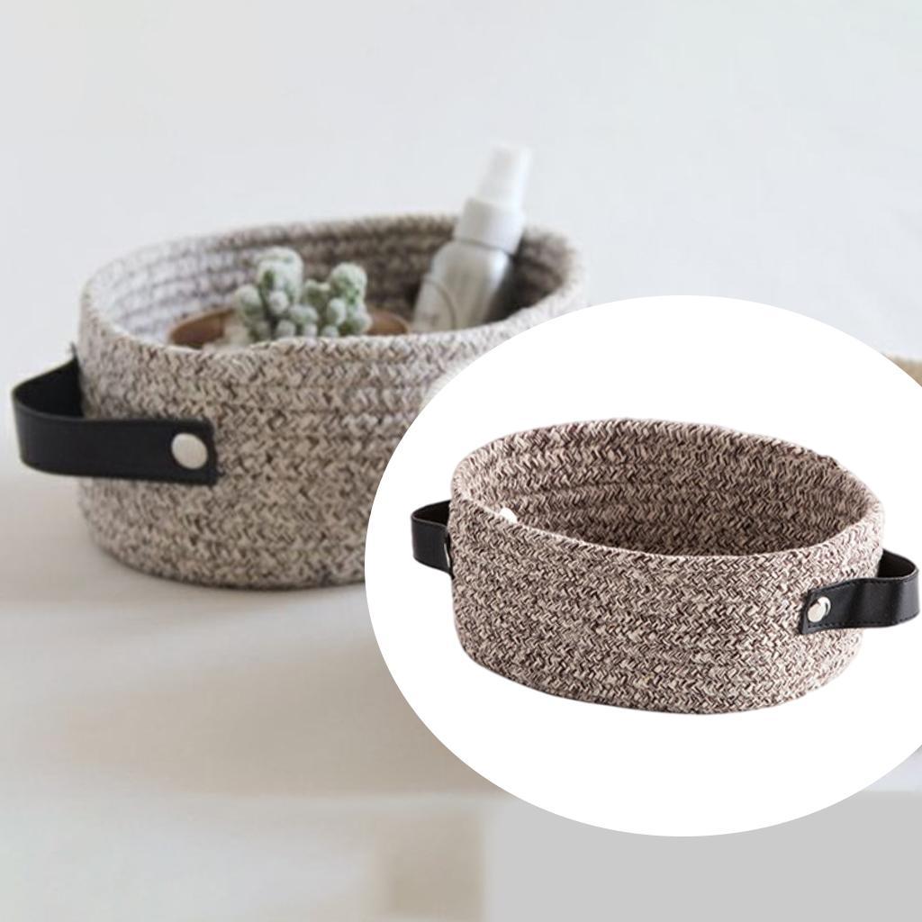 Hand Woven Storage Basket Home Decor Kids Toy Organize Basket for Bathroom