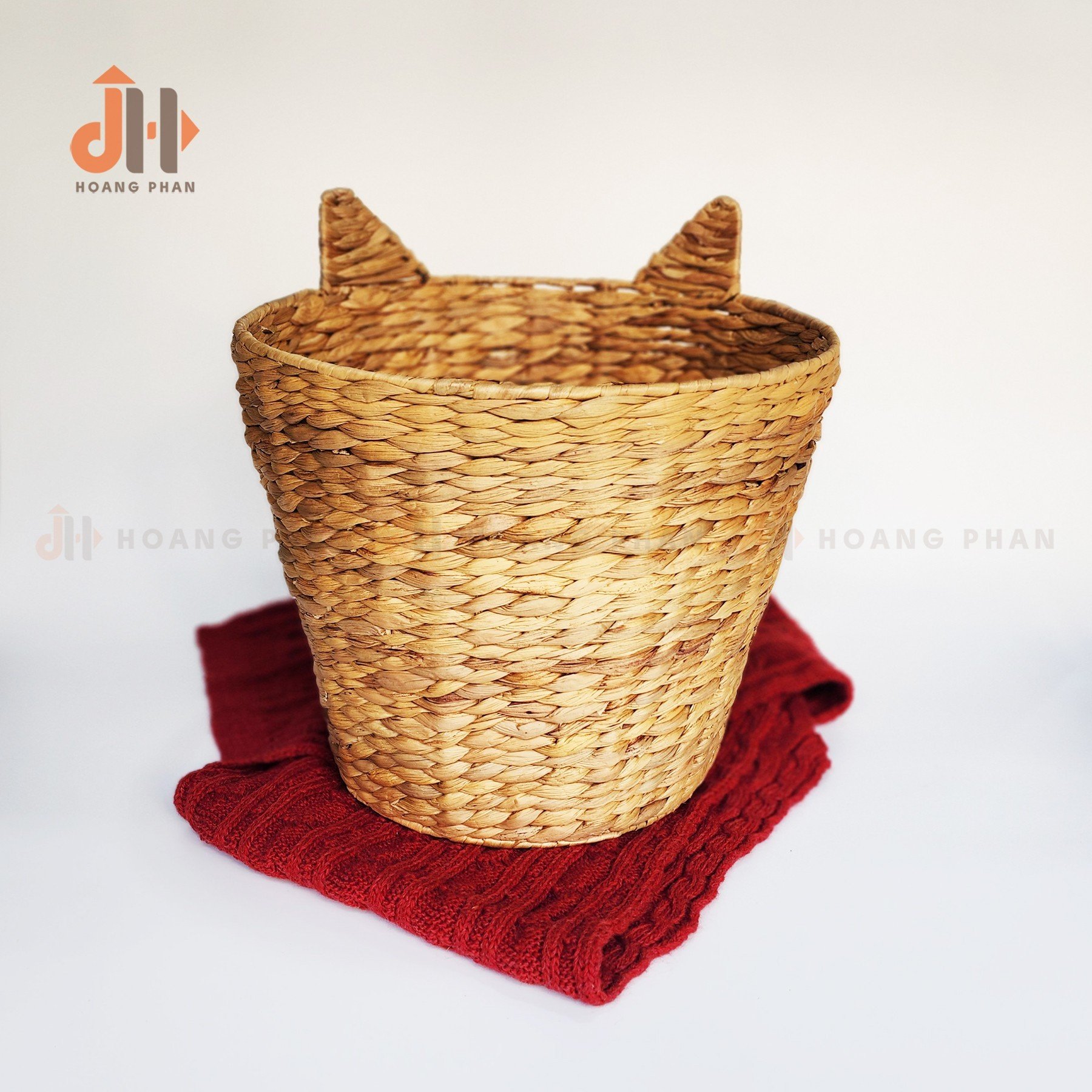 Giỏ Lục Bình Đan Trang Trí Hình Thú - Chú Cáo