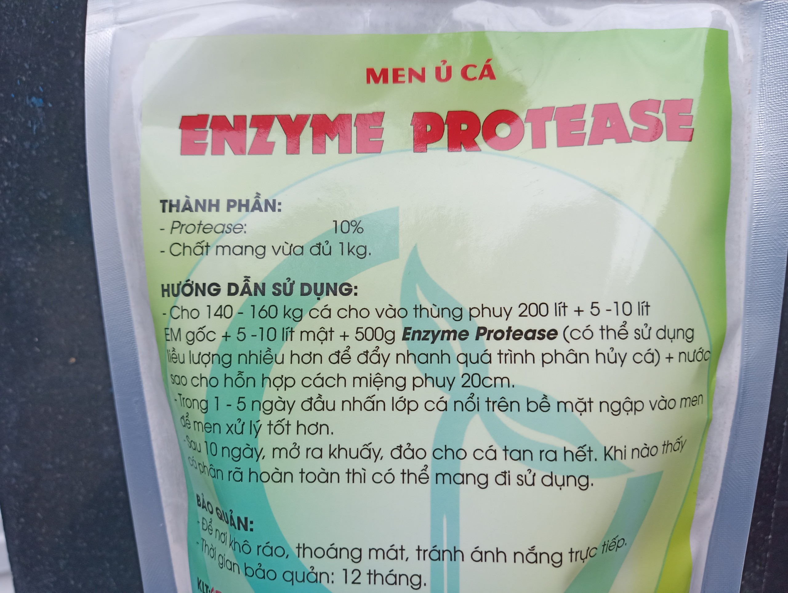Men Ủ Phân Cá Protease - Giảm Mùi Hôi Khi Ủ Cá