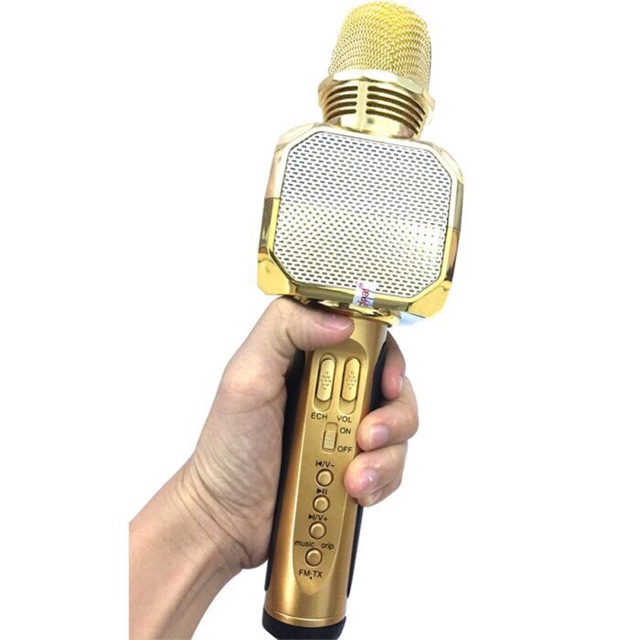 Micro karaoke bluetooth không dây SD-10, mic hát cầm tay hỗ trợ ghi âm thẻ nhớ USB