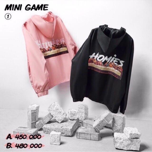 Áo khoác dù nam nữ in homies