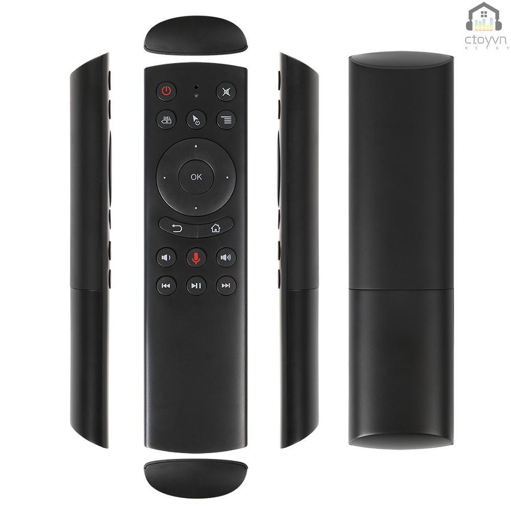 Chuột bay không dây G20 2.4GHz điều khiển bằng giọng nói màu đen cho máy tính STB Android TV Box HTPC