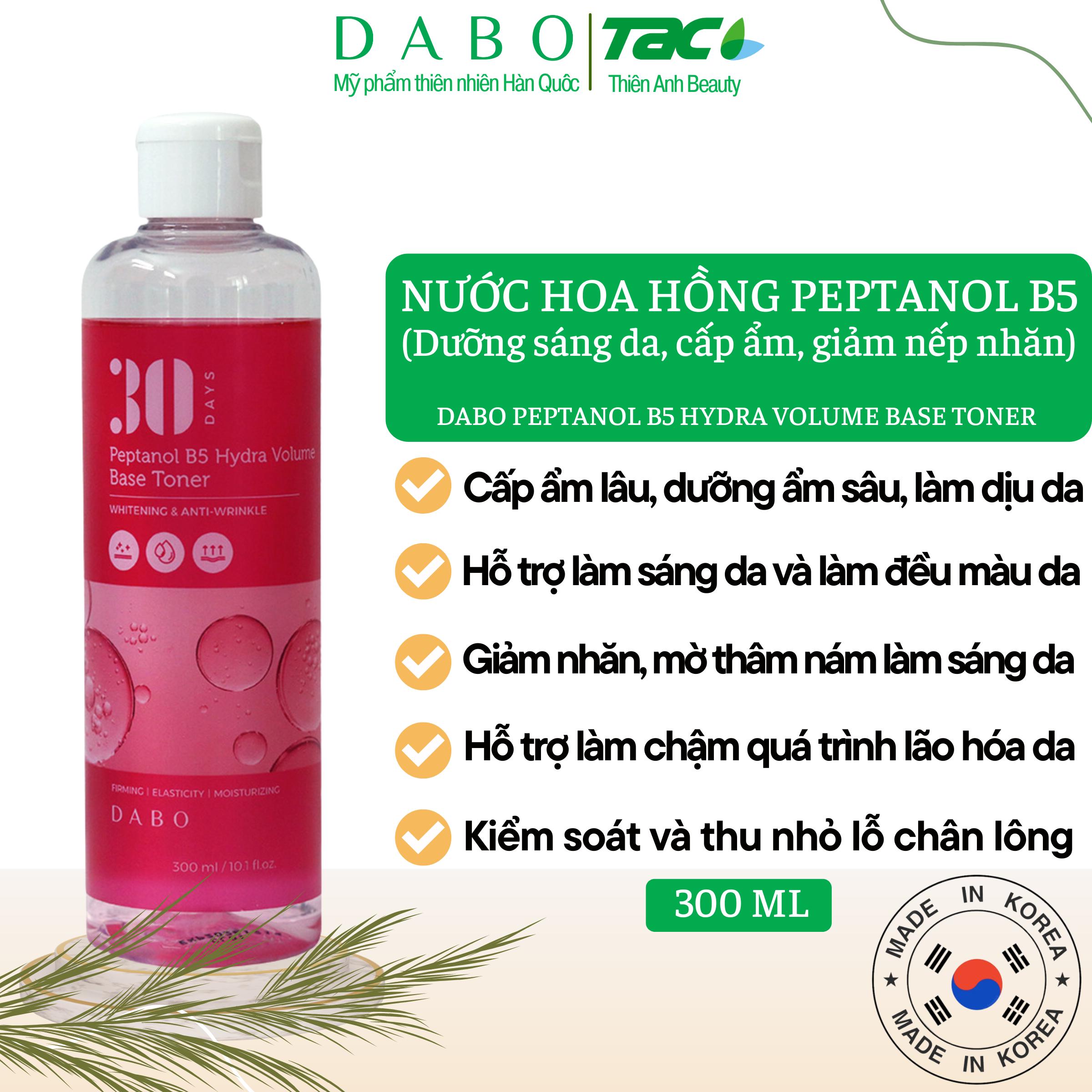 DABO Nước hoa hồng dưỡng da Petanol B5 cấp ẩm sâu, làm sáng làm dịu da - DABO Peptanol B5 Hydra Volume Base Toner 300ml
