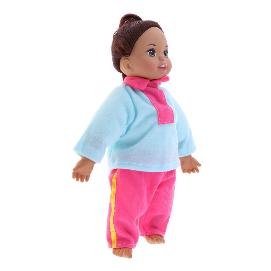 31cm Real Life Baby Girl Doll Vinyl African Newborn Infant In Clothes