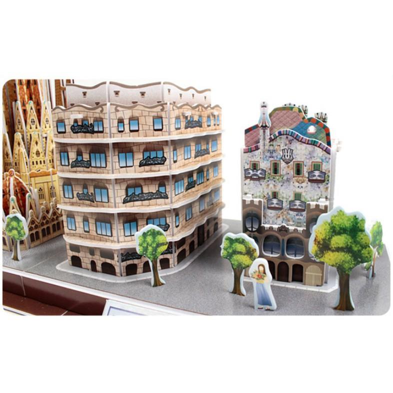Mô hình giấy 3D - City Line Barcelona Tây Ban Nha - MC256h