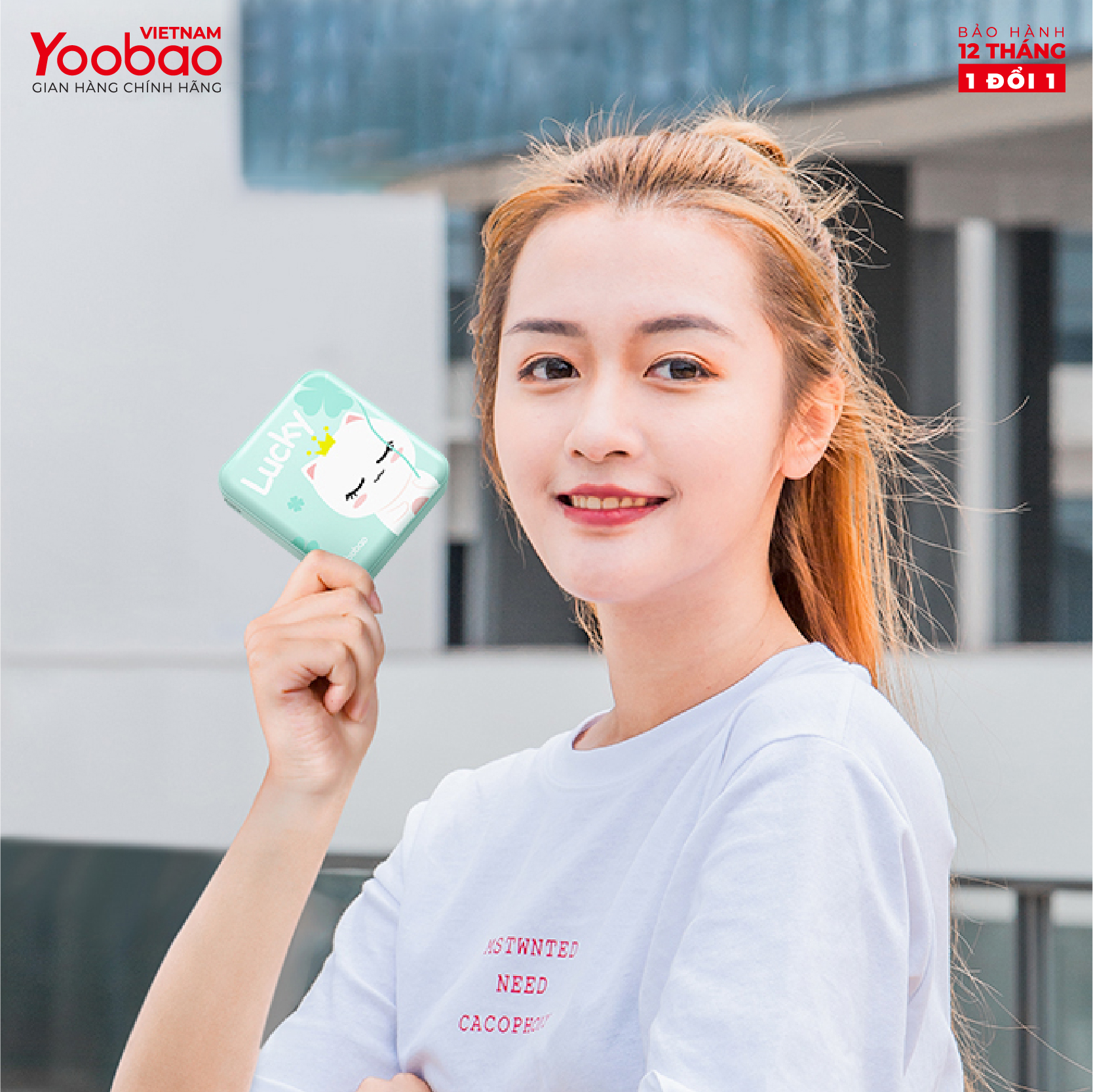 Sạc dự phòng mini 10000mAh Yoobao YB-6024 Trang bị đèn LED chiếu sáng