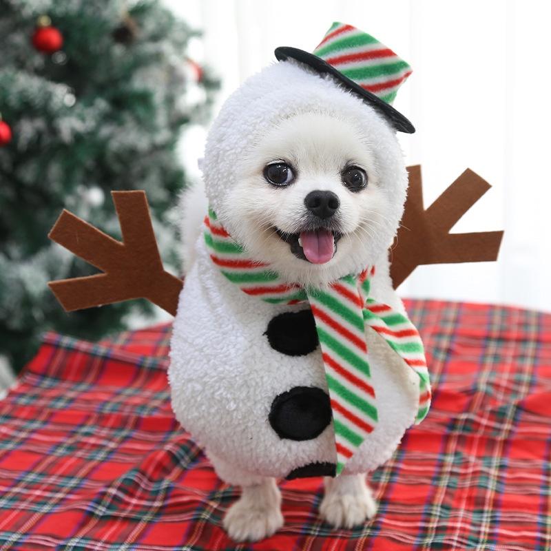 Áo hóa trang người tuyết dành cho chó mèo