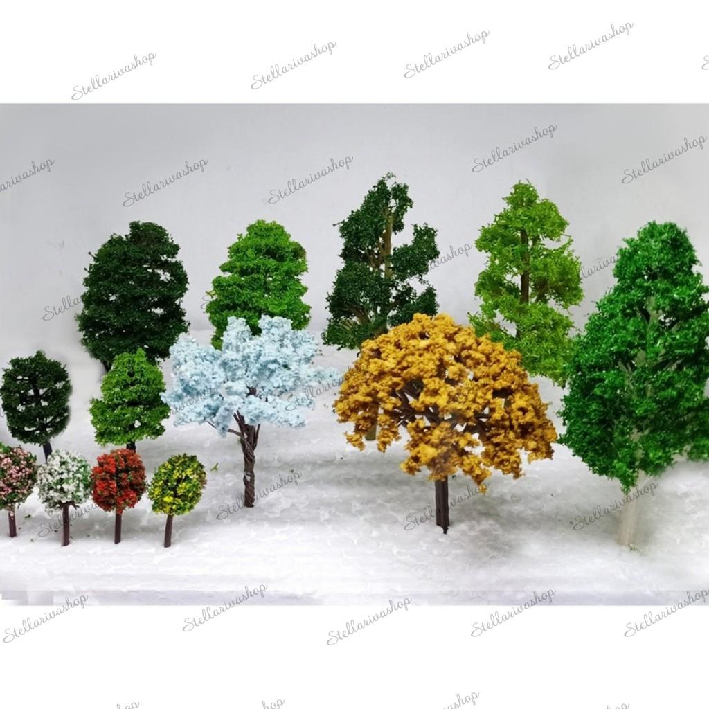Mô Hình các loại Cây xanh làm tiểu cảnh, mô hình trang trí nhà búp bê, doll house, trang trí sen đá quà tặng trang trí