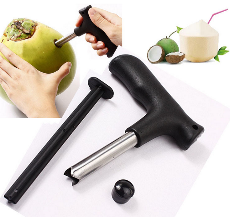 Dụng Cụ Khui Dừa Siêu Nhanh Không Tốn Sức, Cây Đục Lỗ Dừa Siêu Tốc Hiệu Quả Nhỏ Gọn Tiện Dụng