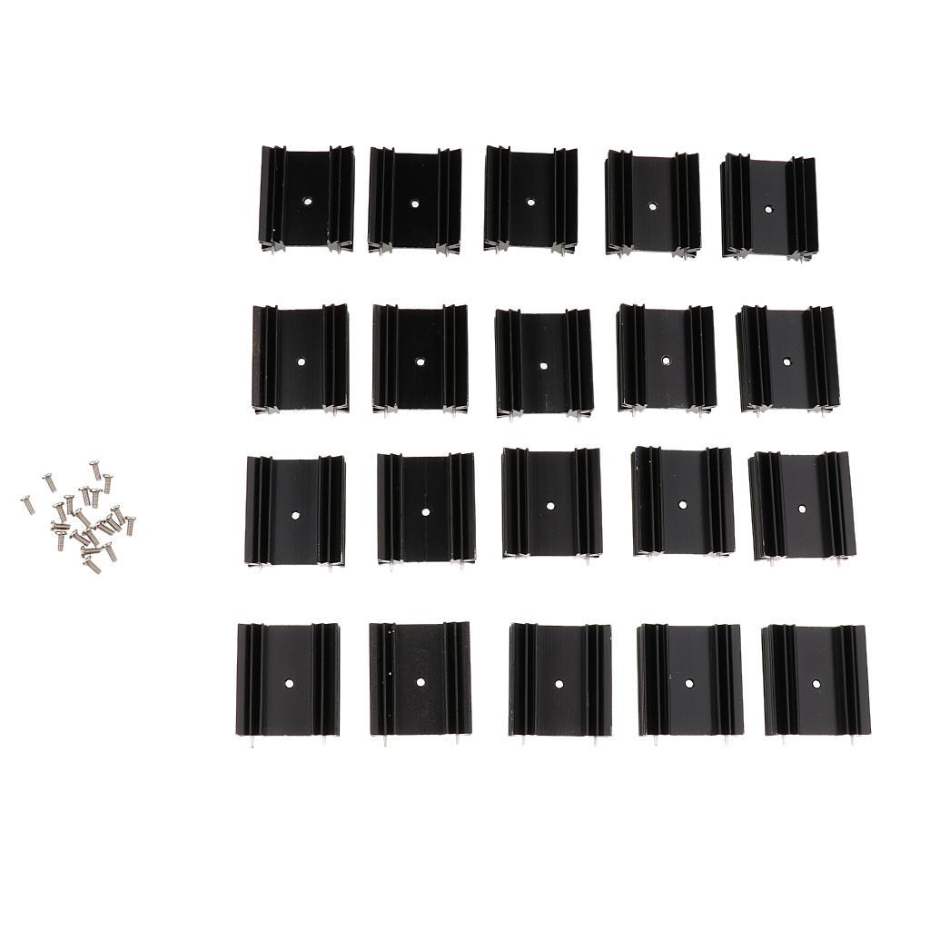 20 Sets Aluminum 38x34x12mm Conductive PCB Circuit