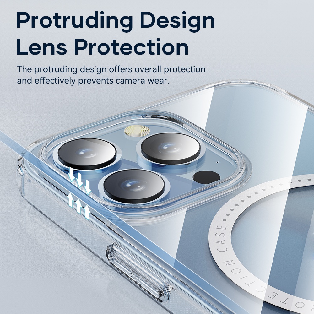 Ốp lưng chống sốc trong suốt hỗ trợ sạc Maqsafe cho iPhone 14 Pro Max hiệu Rock Protection Maqsafe Magetic Case - hàng nhập khẩu
