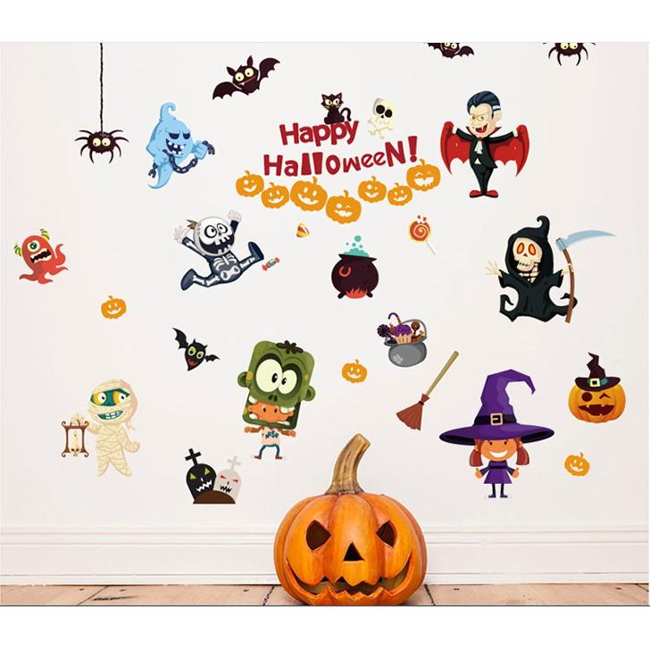 Decal trang trí tường Happy Halloween cho Bé