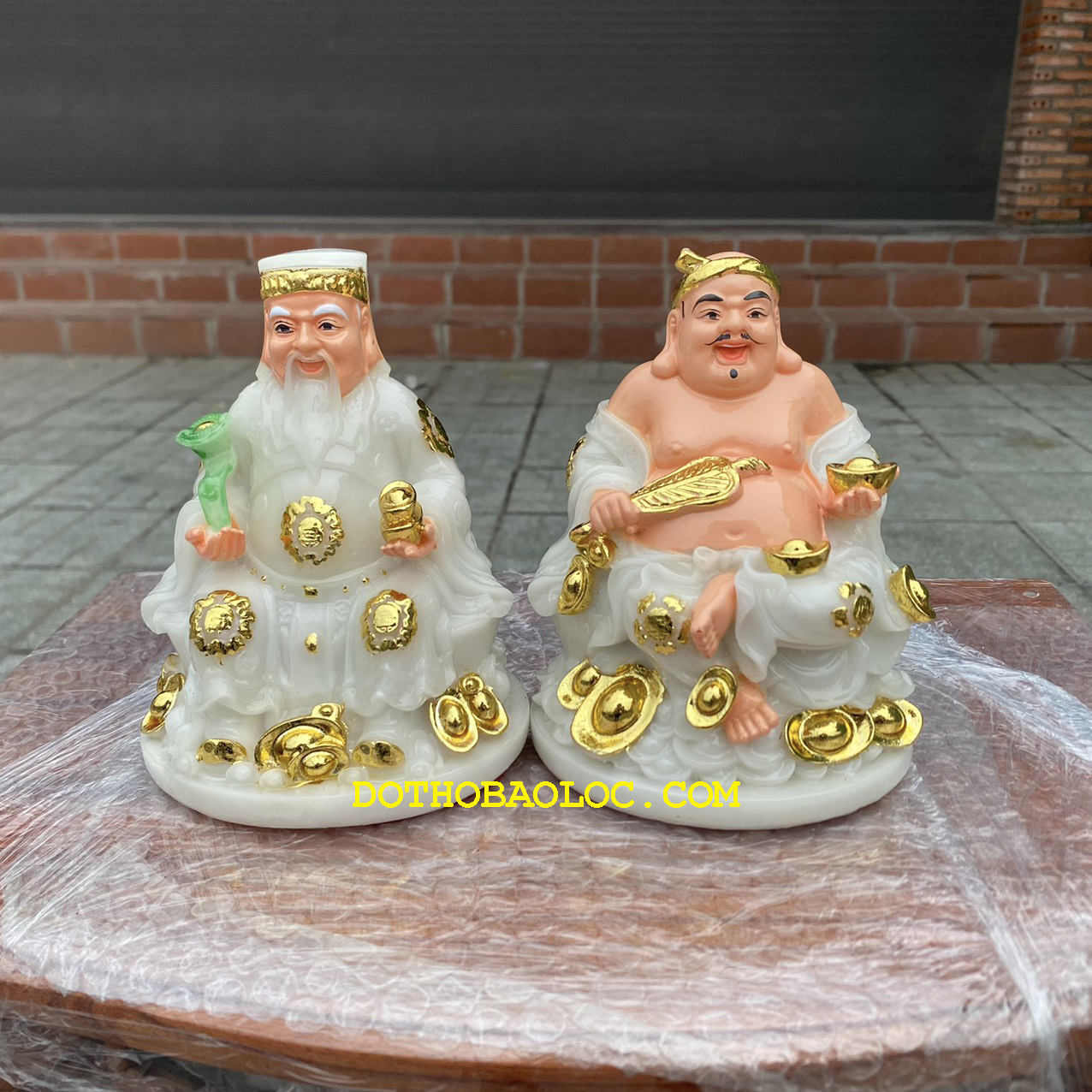 Tượng Thần tài Thổ Địa đá Việt Nam cao 15cm