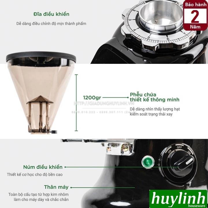 Máy xay cà phê chuyên nghiệp Promix PM-600AD - Lưỡi dao Titanium 64mm - Màn hình cảm ứng - Hàng chính hãng