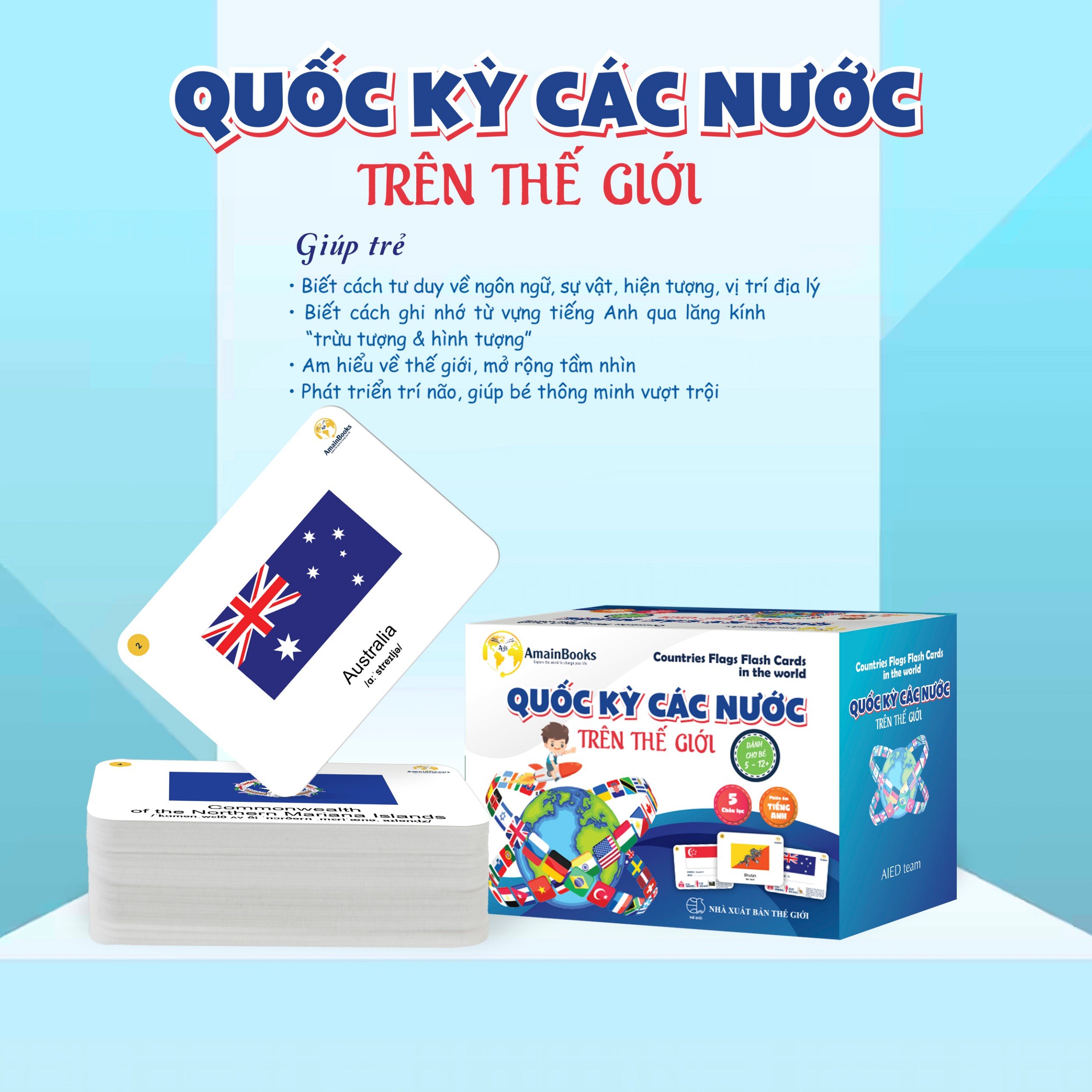 Bộ thẻ Flashcard Quốc kỳ các nước trên thế giới