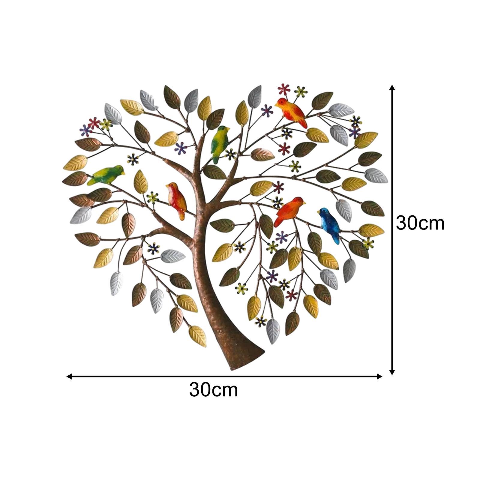 Metal Wall Metal Tree Wall Sculpture Iron Artwork Ornament Wall Metal Pendant for Party Room Decoration, Office, Home