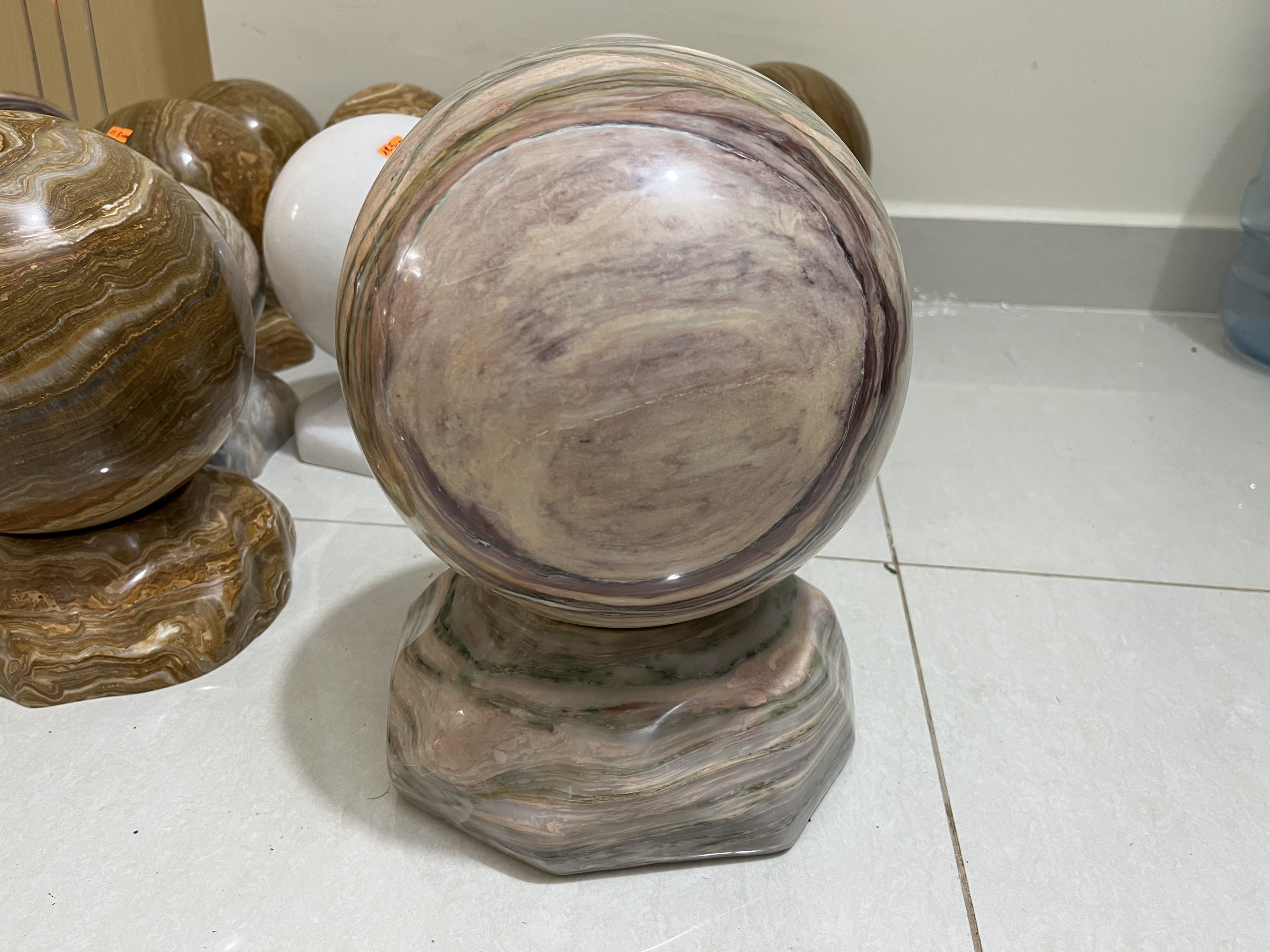 Cầu bi phong thủy đường kính 22 cm đa sắc siêu đẹp
