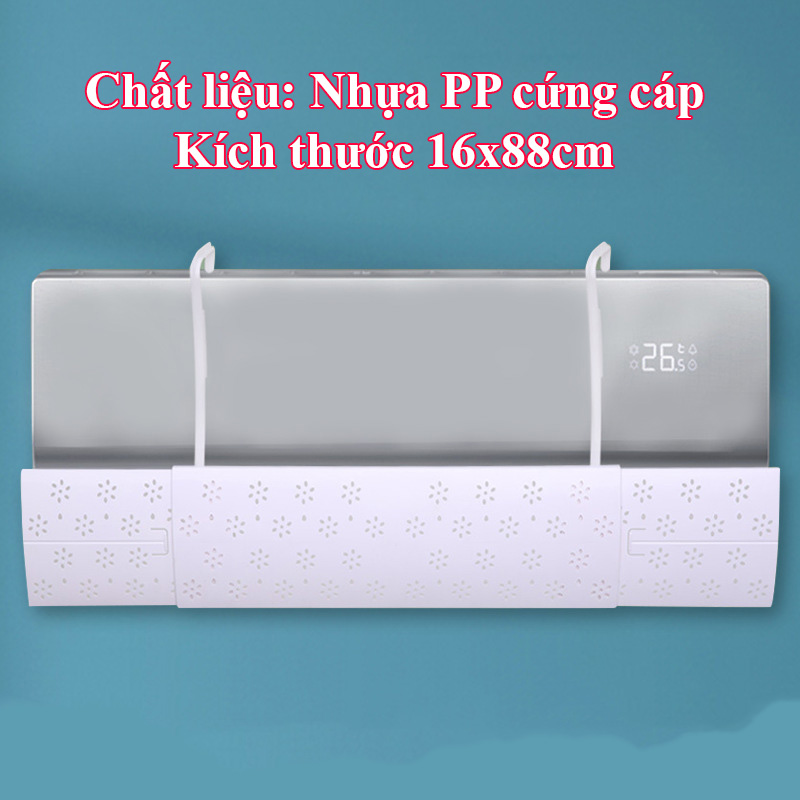 Tấm chắn gió, chuyển đổi hướng gió máy lạnh máy điều hòa có lỗ thoáng khí kích thước 88cm. Tấm chắn gió điều hòa chất liệu nhựa cứng, lắp đặt đơn giản